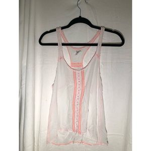 Aéropostale white and coral tank
